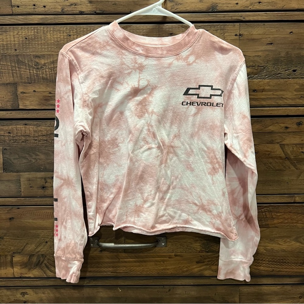 Chevrolet tie dye crop Long Sleeve